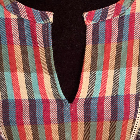 💥Adorable ANTHRO madras boho top by dRA/Anthro NWOT💥 - Picture 6 of 10